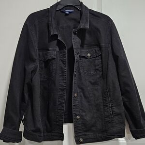 women's denim black jacket